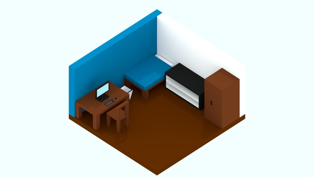 Isometric sleeping room preview image 1